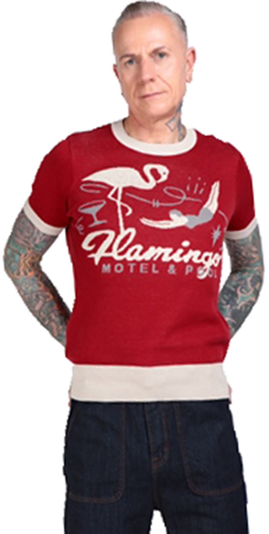 Collectif_SCOTT_Vintage_FLAMINGO_MOTEL_Swimmer_Kurzarm_50s_STRICKSHIRT_Oberteil_Killer_Kirsche-2