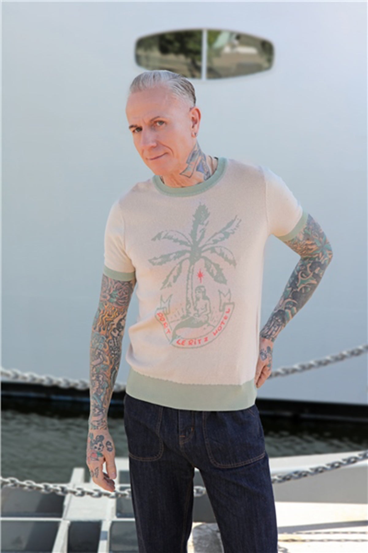Collectif_SCOTT_Vintage_MYSTICAL_MERMAID_Meerjungfrauen_KNITTED_Feinstrick_Kurzarm_SHIRT_killer_kirsche_3