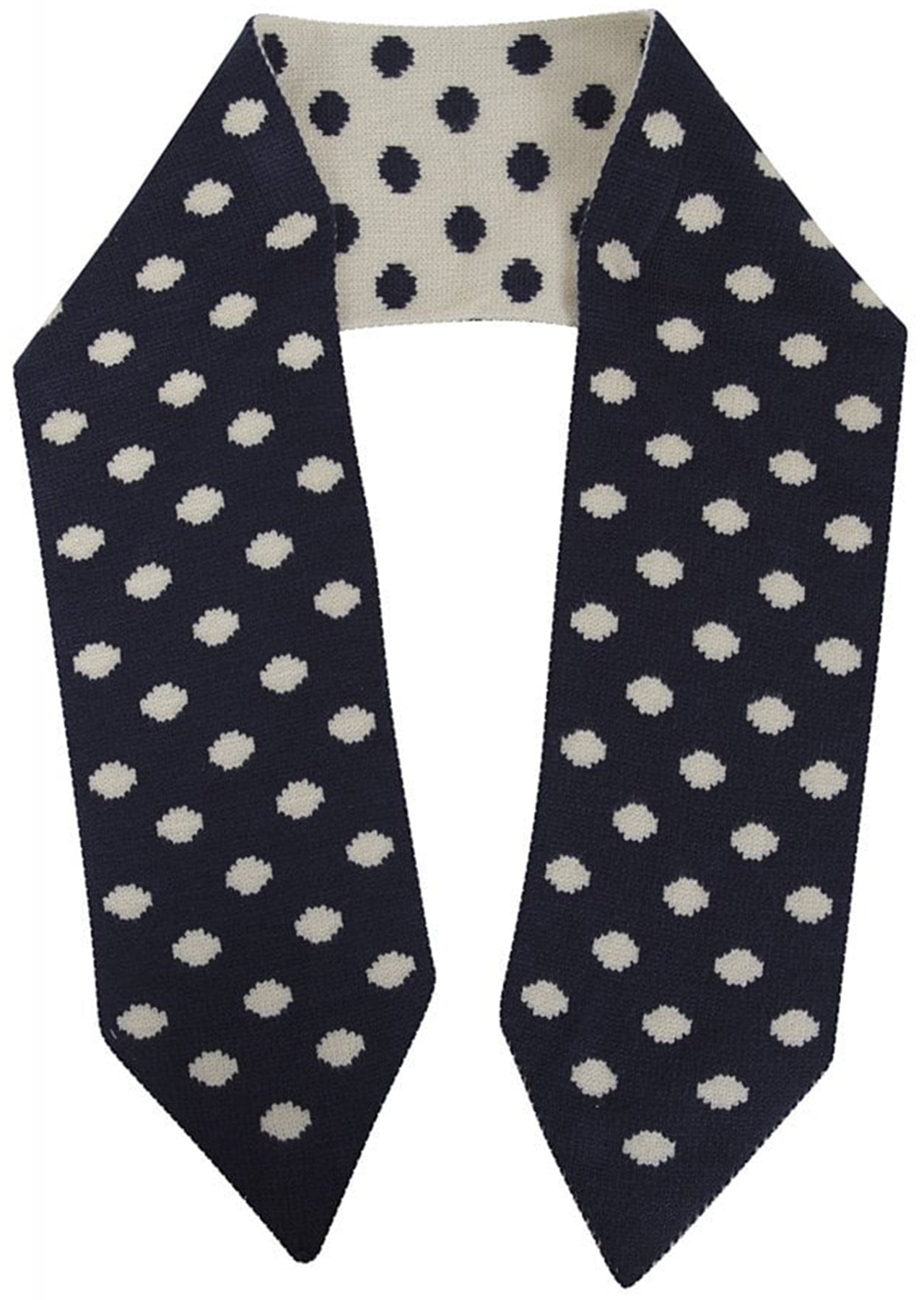 Collectif_SHARON_Vintage_POLKA_DOT_Punkte_STRICK_Knitted_SCARF_Schal_killer_kirsche0sZAHxUnehPUd