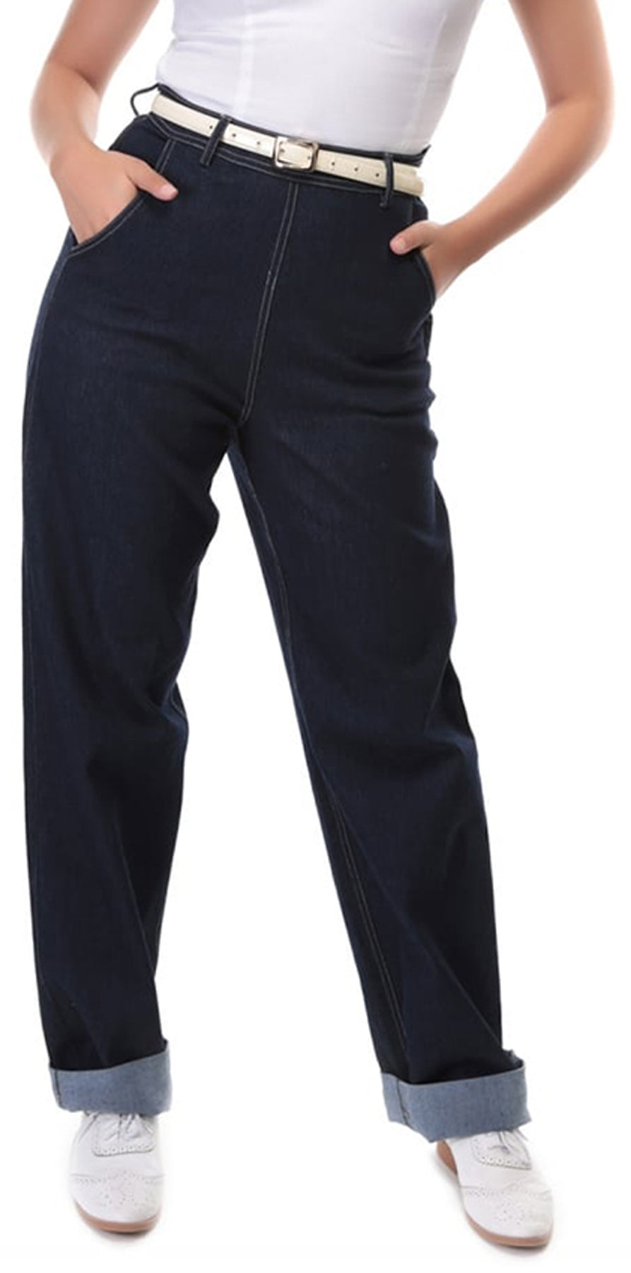 Collectif_SIOBHAN_Retro_50s_HIGH_WAISTED_Vintage_Wide_Leg_JEANS_Hose_killer_kirsche4v8RQYZDB3hOI