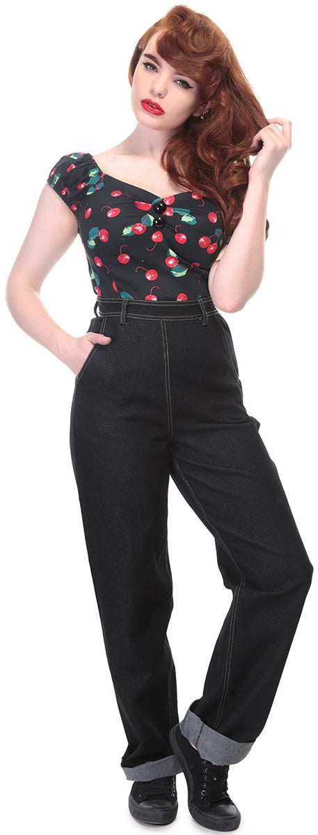 Collectif_SIOBHAN_Retro_50s_HIGH_WAIST_Wide_Leg_JEANS_Hose_Schwarz-1