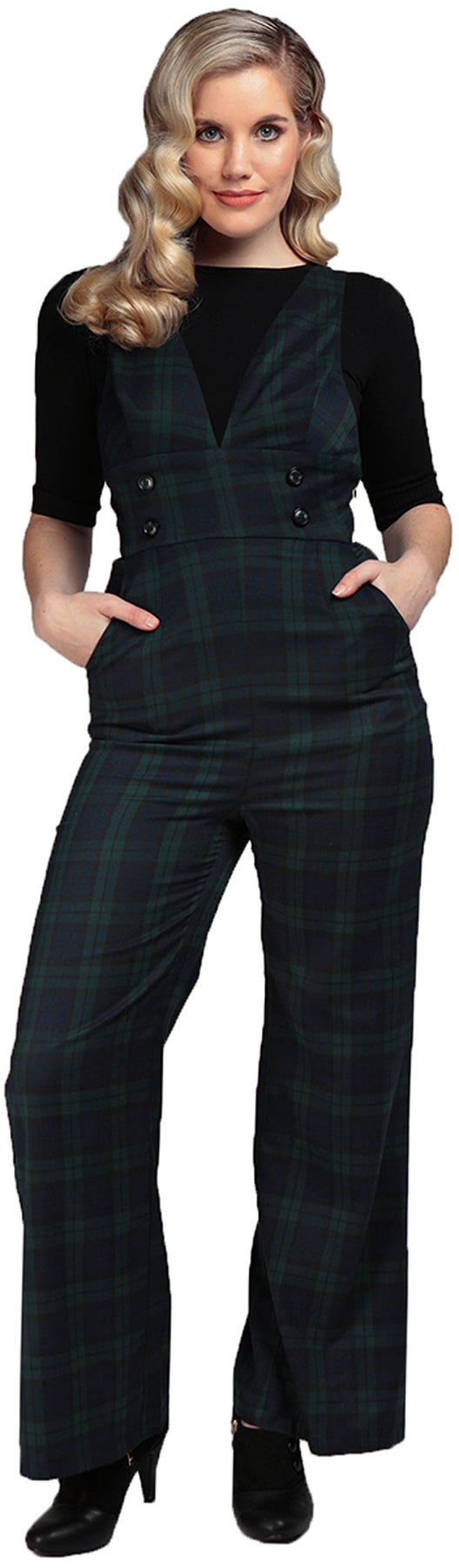 Collectif_SOPHI_Retro_BLACKWATCH_CHECK_Tartan_TRaeGER_Marlene_JUMPSUIT_Overall_killer_kirschekNgtDpfZUb804