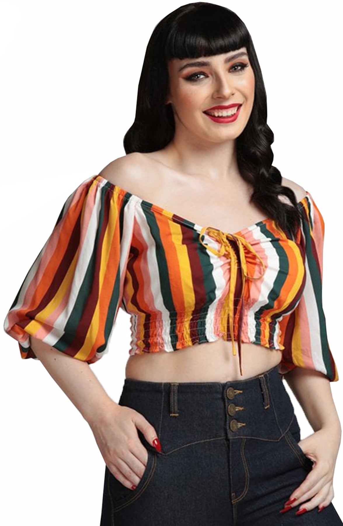Collectif_STEVIE_Streifen_TROPICAL_STRIPE_Vintage_Cropped_BLOUSE_Bluse_SHIRT_killer_kirscheWzHGuYyYRgLcY