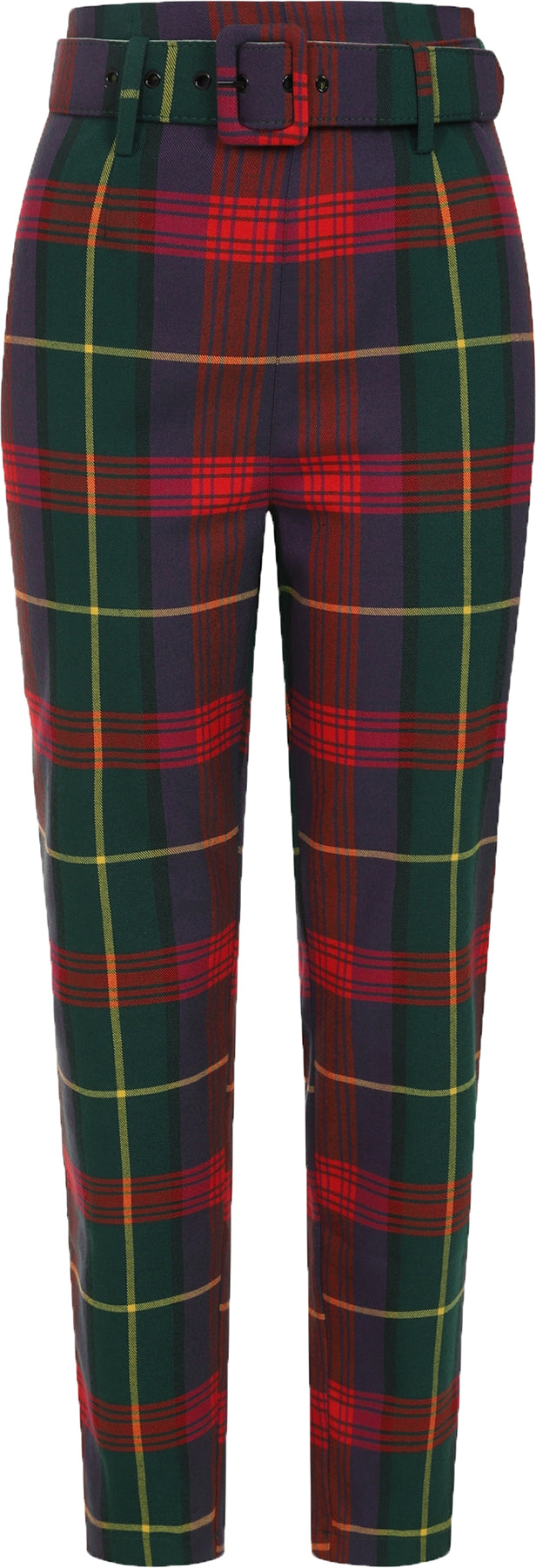 Collectif_THEA_ETUDE_CHECK_Tartan_HIGH_WAIST_Hose_CIGARETTE_TROUSERS_Pants_Killer_Kirsche-1
