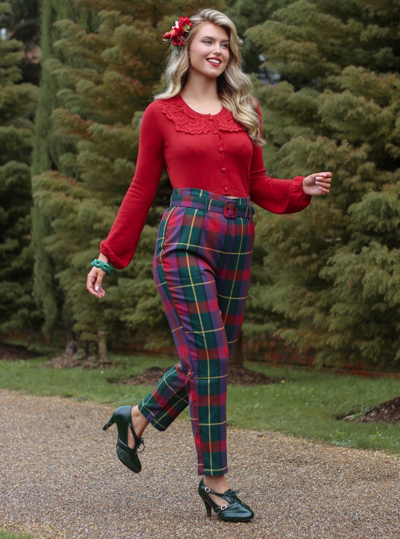 Collectif_THEA_ETUDE_CHECK_Tartan_HIGH_WAIST_Hose_CIGARETTE_TROUSERS_Pants_killer_kirsche_2i5JInTBLp8MYS