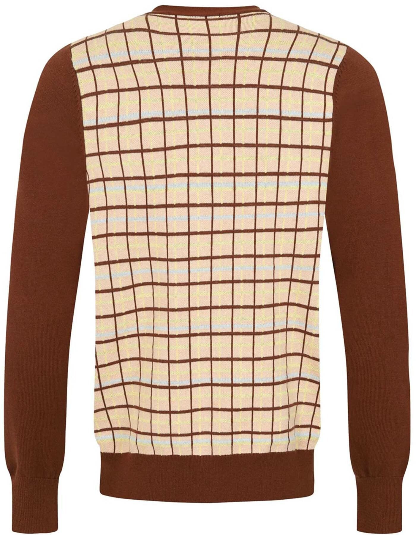 Collectif_THOMAS_Vintage_CHECKED_V-NECK_Langarm_Retro_Strickjacke_CARDIGAN__killer_kirsche_4