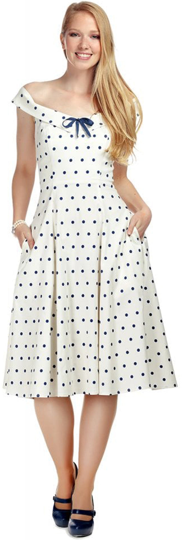 Collectif_VIRGINNIA_Polka_Dots_Punkte_Vintage_Classic_SWING_Dress_Kleid_killer_kirsche
