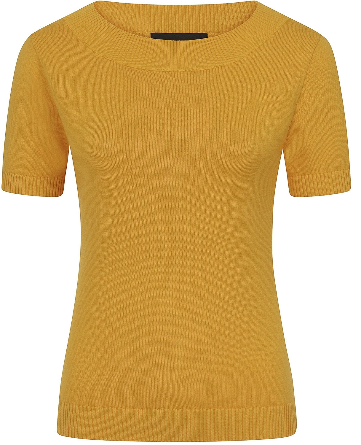 Collectif_x_Modcloth_CAMNILA_Vintage_PLAIN_Kurzarm_FEINSTRICK_Shirt_Oberteil_Gelb-1