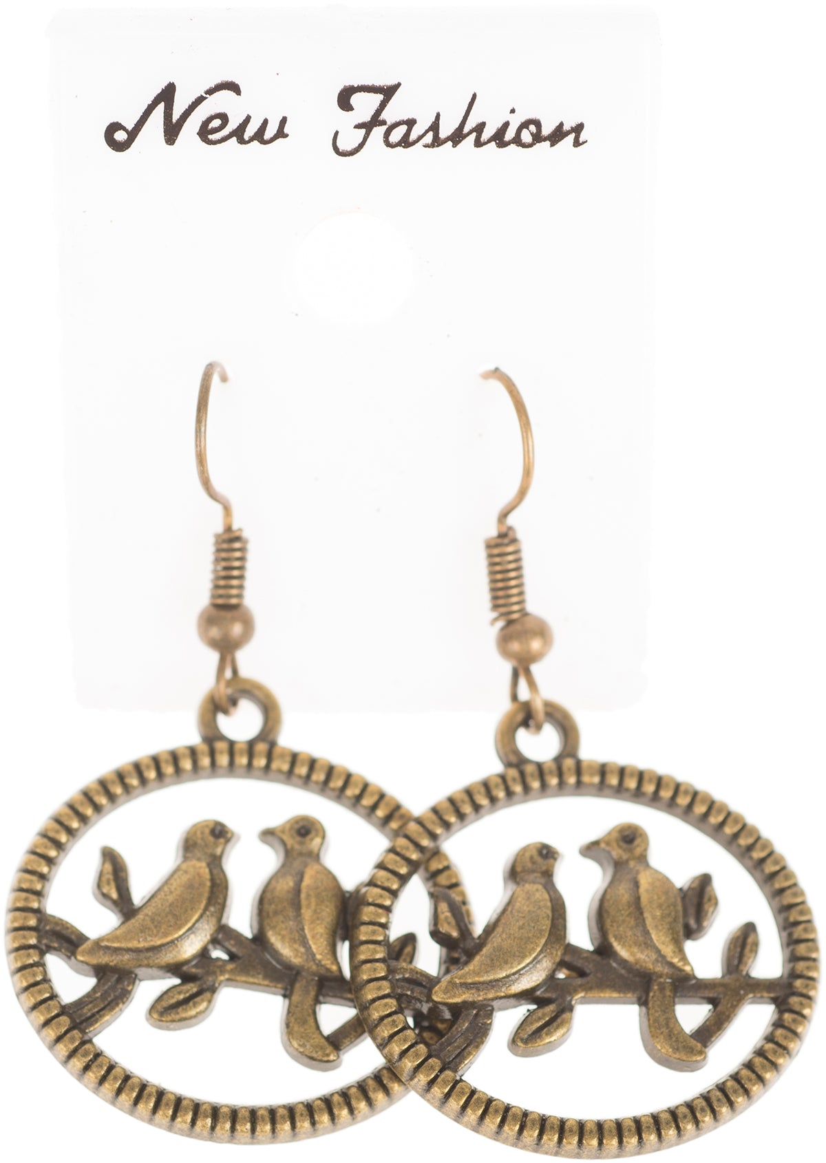 Cute_BIRDS_ON_A_BRANCH_Voegel_OVALE_Ohrringe_OHRHaeNGER_-_Altgoldfarben-2