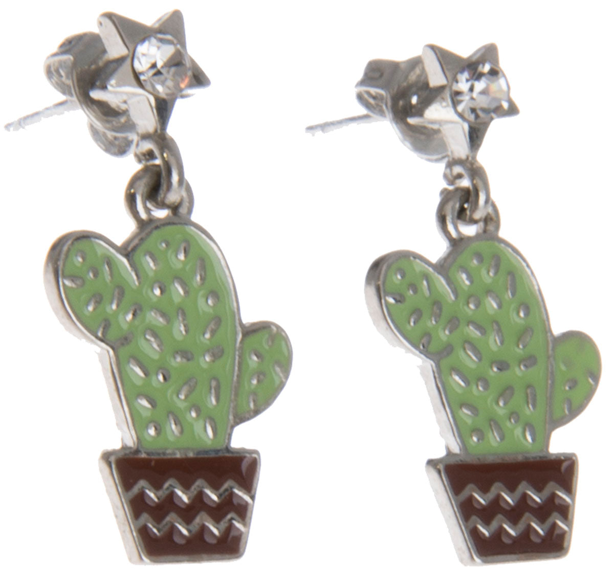 Cute_CACTUS_Vintage_KAKTUS_Sternchen_Glitzerstein_OHRSTECKER-6