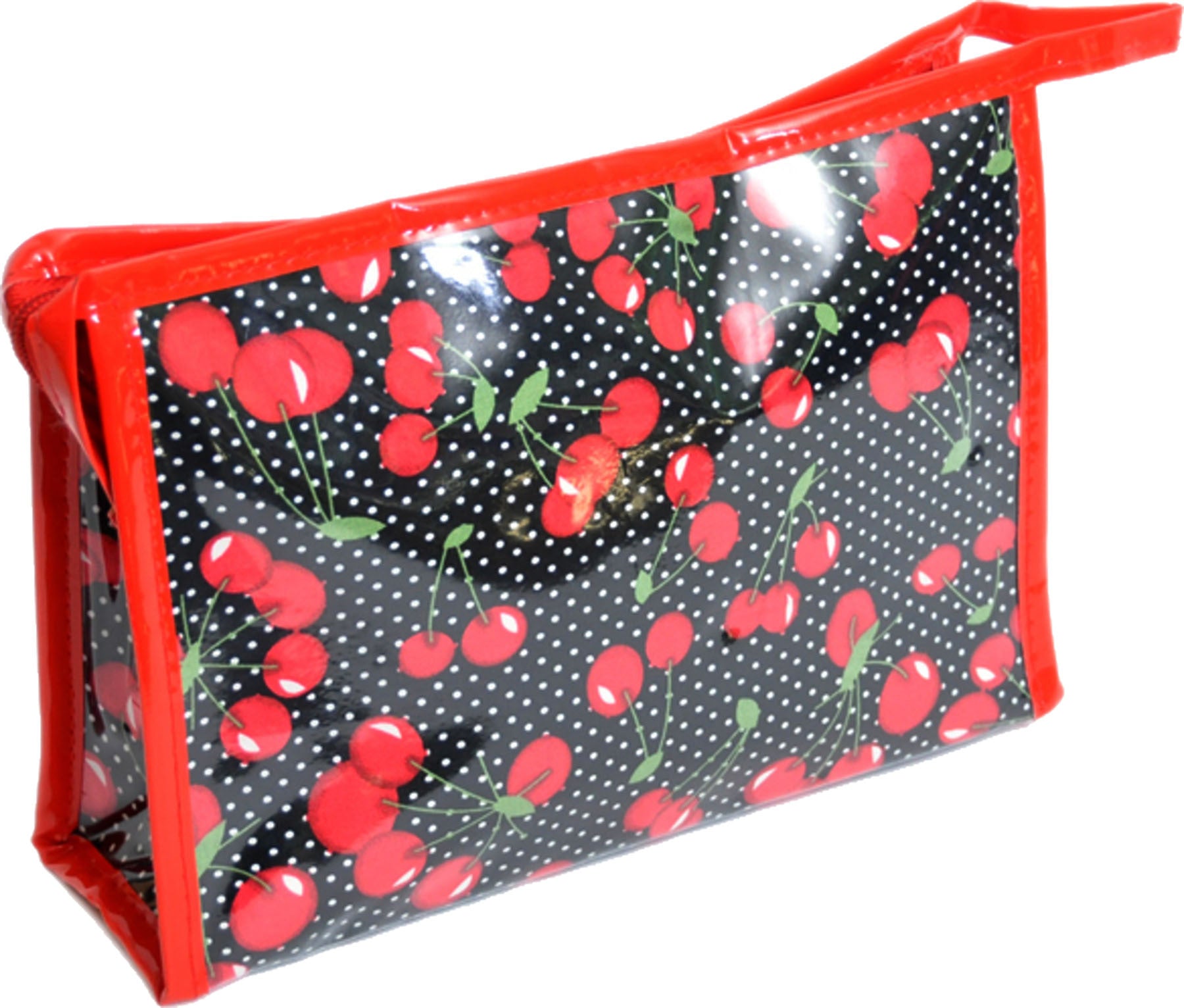 Cute_CHERRY_Polka_Dots_Kosmetik_Tasche_-_Schwarz_killer_kirsche