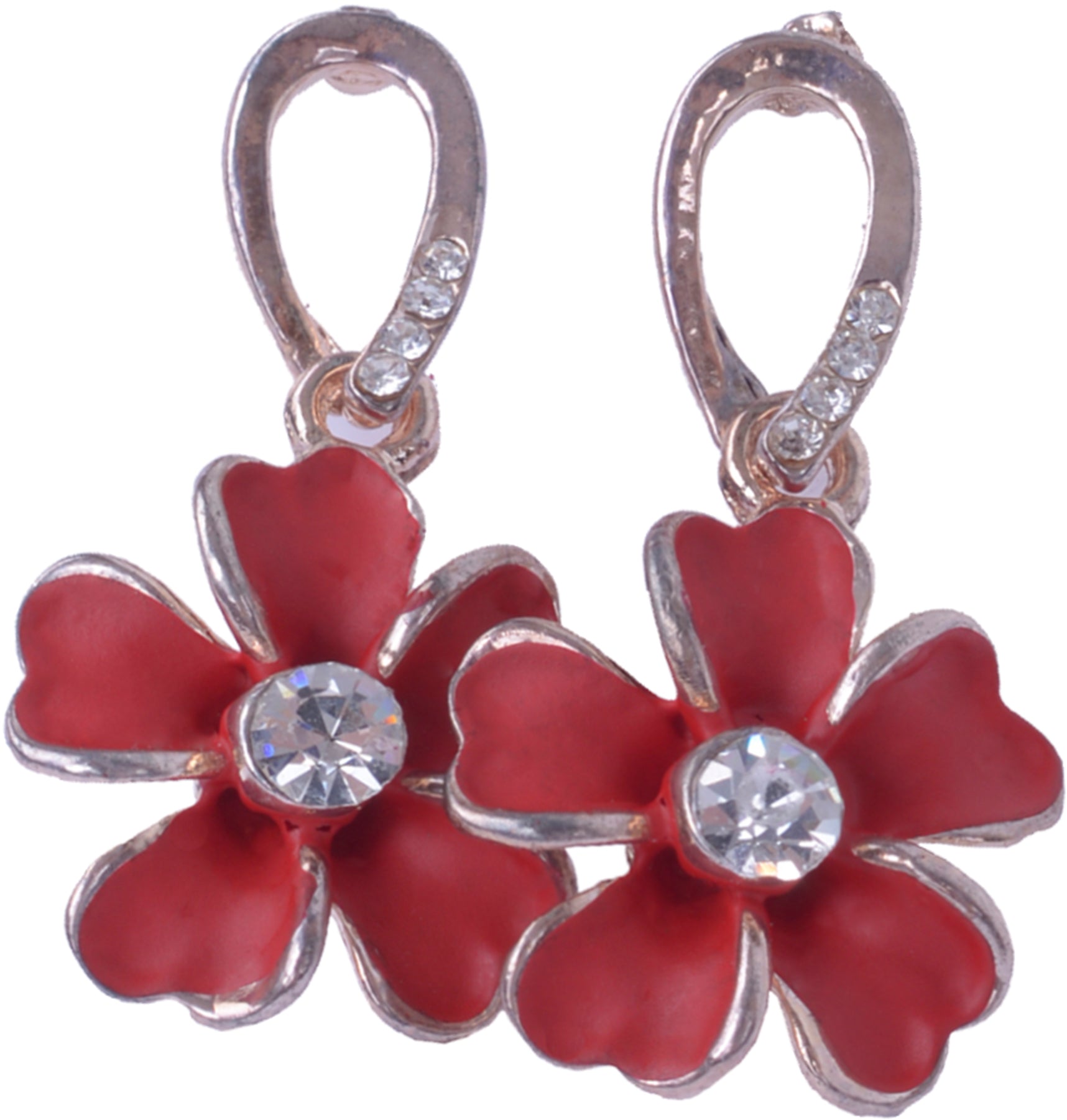 Cute_FLOWERS_Blueten_STRASS_Vintage_Ohrhaenger_killer_kirsche