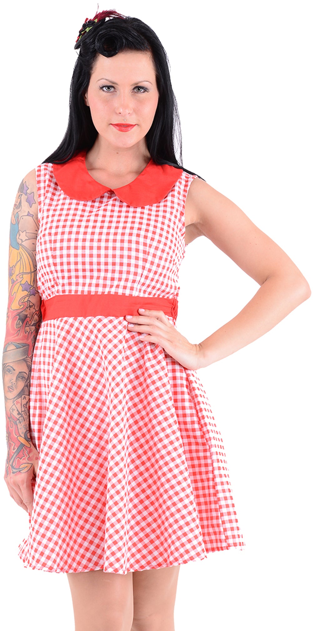 Cute_Fifties_PEPITA_Retro_Swing_DRESS_Kleid_rotTC21GJbA9rKl6