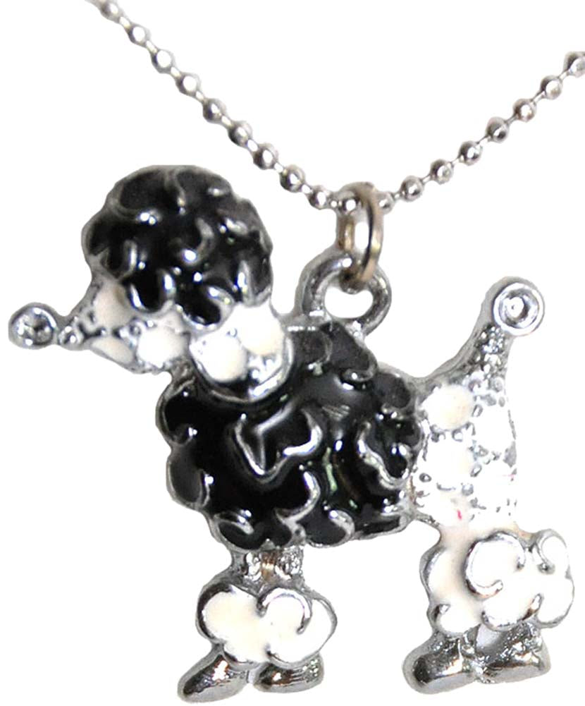 Cute_Fifties_POODLE_Pudel_Retro_HALSKETTE_schwarz