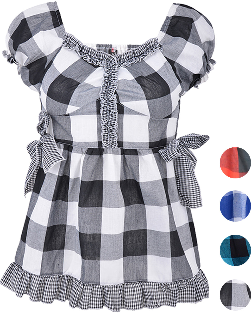 Cute_GINGHAM_Fifties_Vichy_PUFF_SLEEVE_Bluseb3aTi5LfB7hiH