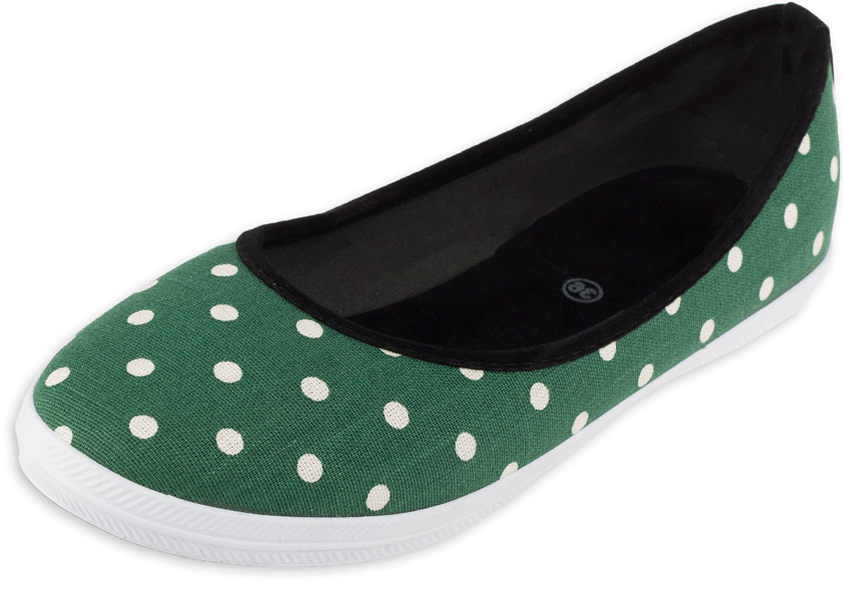 Cute_POLKA_DOTS_50s_Punkte_Canvas_Schuhe_BALLERINAS_Flats_-_Gruenm23IBtlyfFsc4