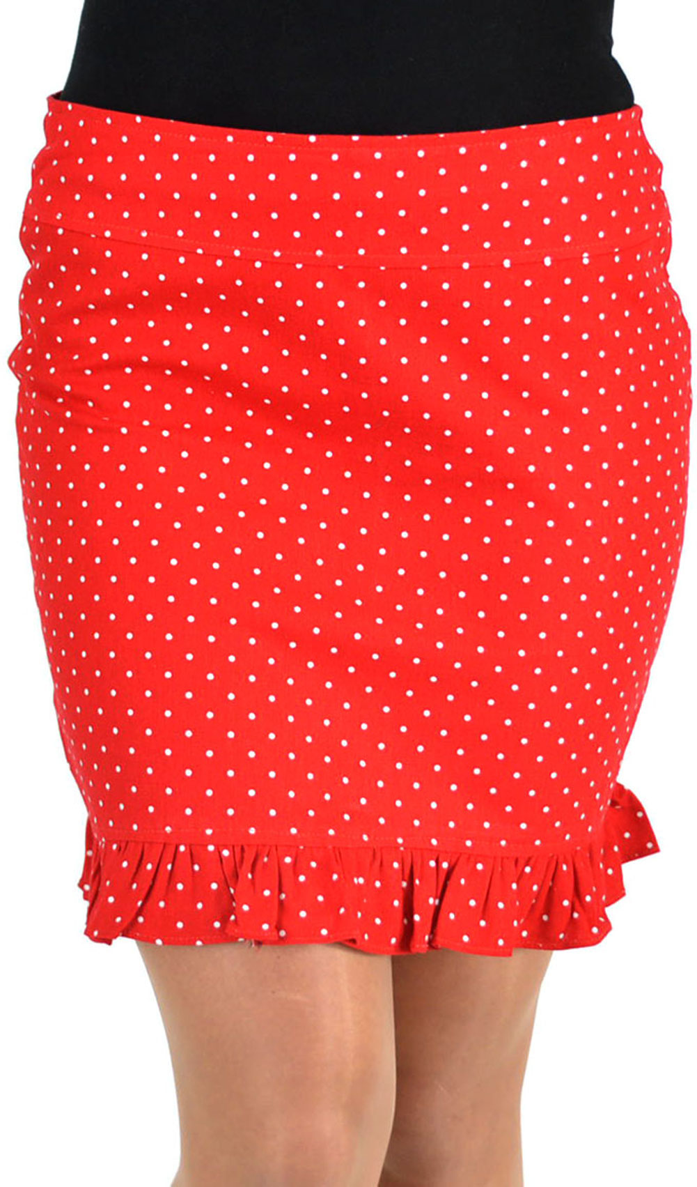 Cute_POLKA_DOTS_Fifties_Ruffle_PENCIL_SKIRT_Bleistift_Rock_-_Rotfqop3B8wp424J