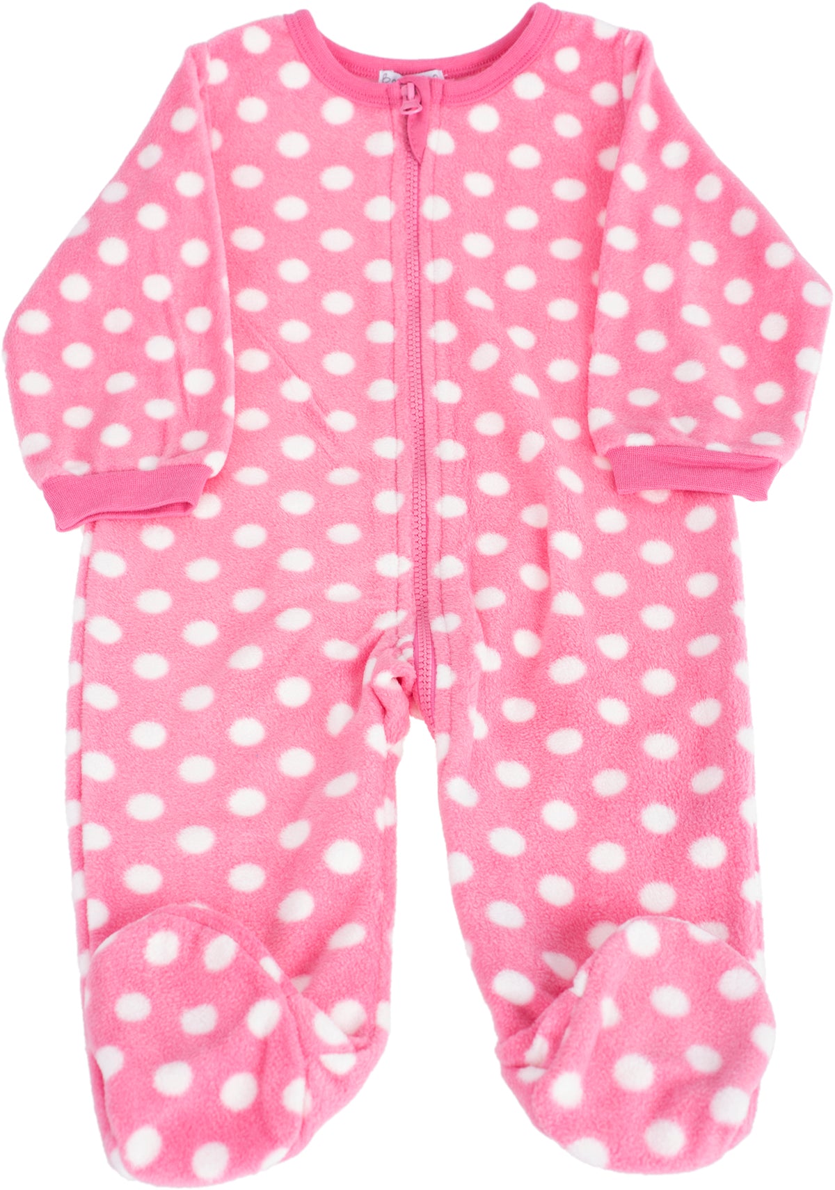 Cute_POLKA_DOT_Maedchen_Fleece_ONESIE_Playsuit_STRAMPELANZUG-1