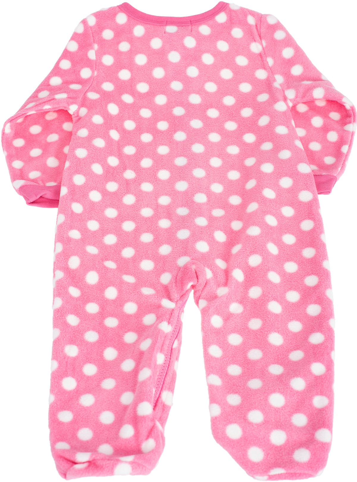 Cute_POLKA_DOT_Maedchen_Fleece_ONESIE_Playsuit_STRAMPELANZUG-2