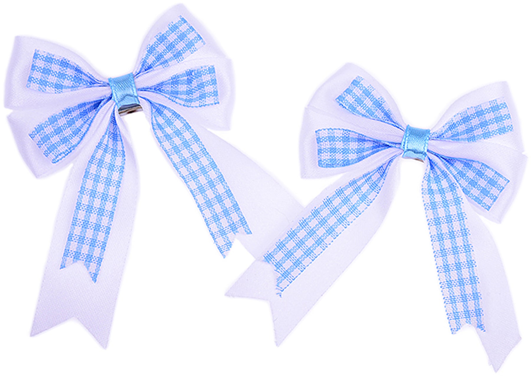 Cute_Pepita_Schleifen_BOW_Haarspangen_-_1_Paar_hellblau_weiss_killer_kirscheNxNFTNFPis3dv