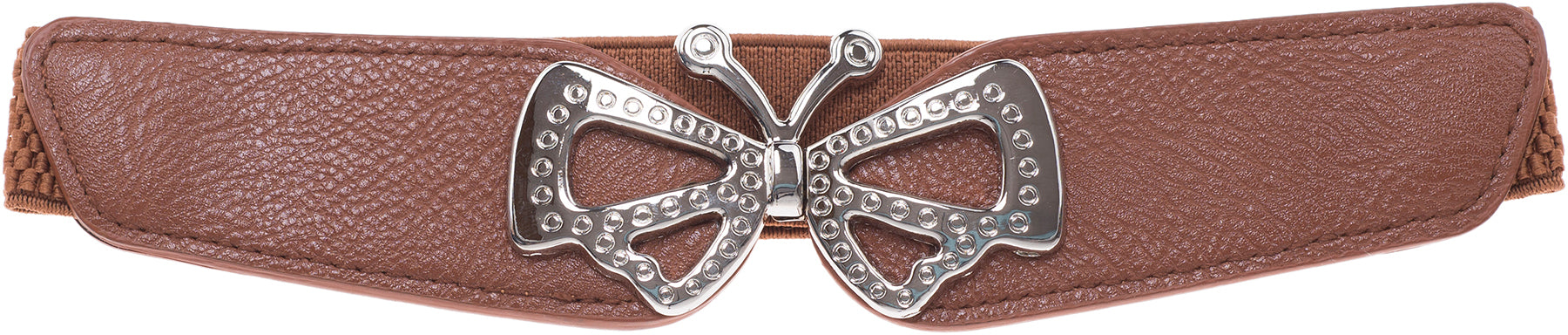 Cute_RETRO_BUTTERFLY_Schmetterling_Vintage_TAILLENGueRTEL_Stretch_Belt_-_Haselnussbraun_killer_kirsche