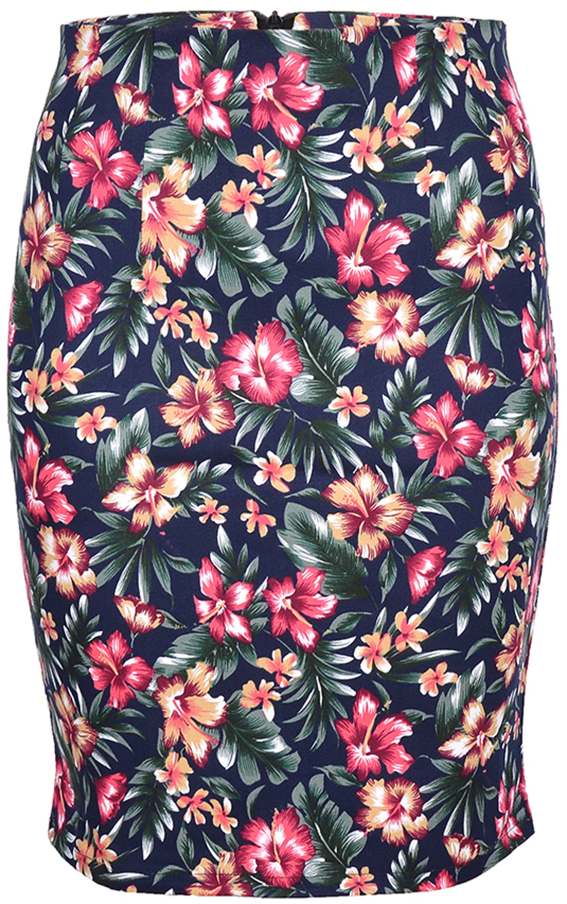 Cute_Retro_FLOWER_50s_Blueten_PENCIL_SKIRT_Rock_-_Dunkelblau_Rot_killer_kirsche0uxhOXHN4JPct