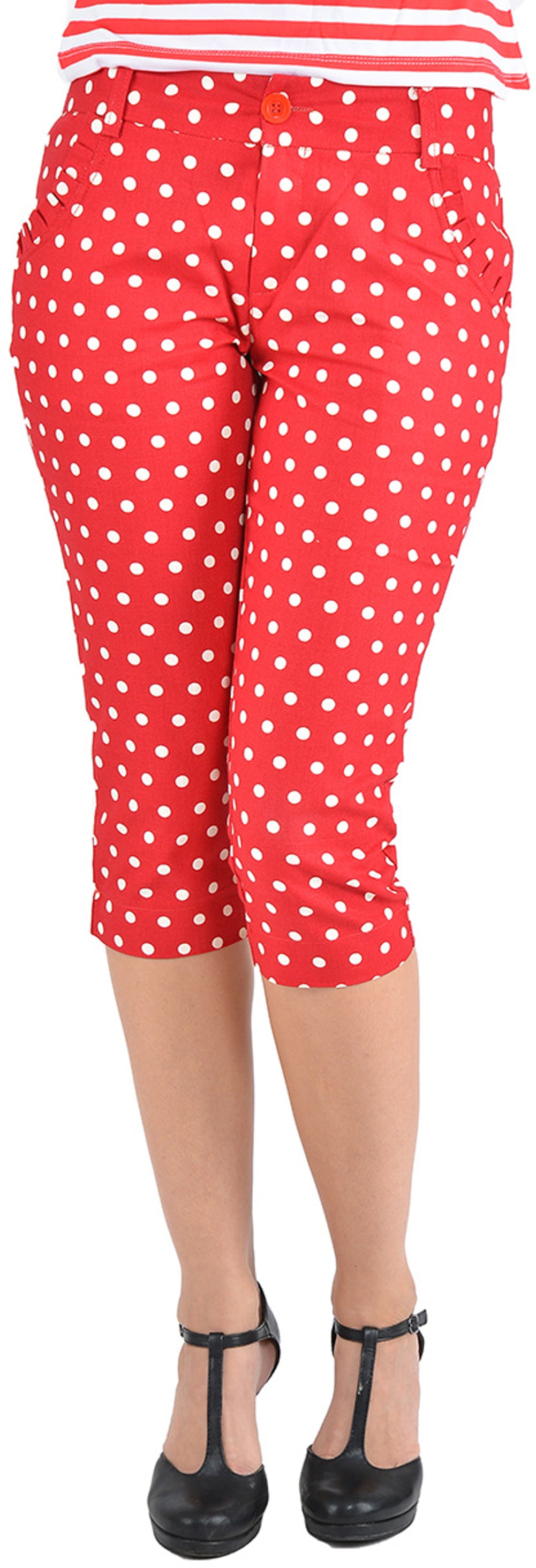 Cute_Retro_POLKA_DOTS_50s_Punkte_CAPRI_HOSE_-_RotqtnACLIa1i9jy