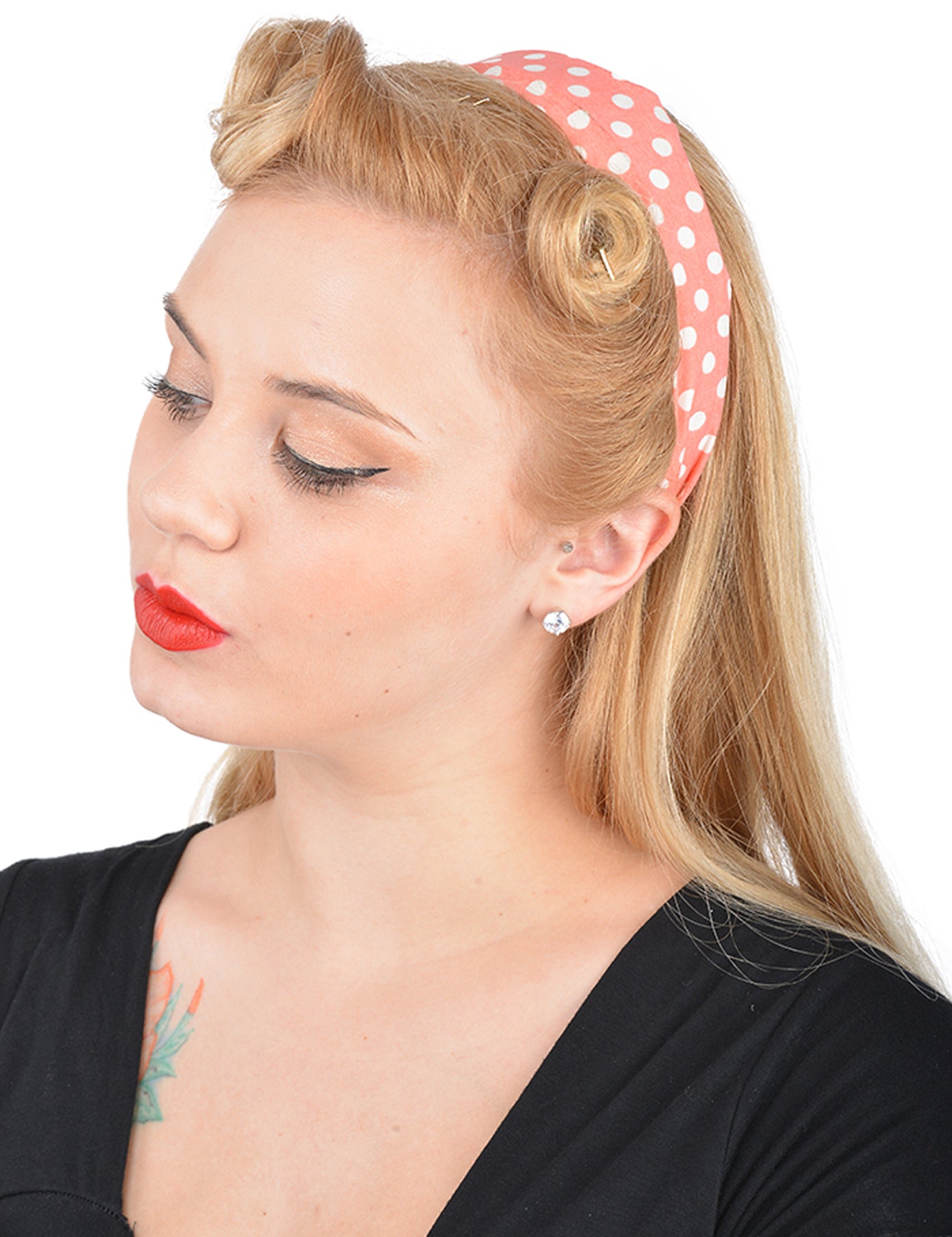 Cute_Retro_POLKA_DOTS_50s_Punkte_HAARREIF_killer_kirsche