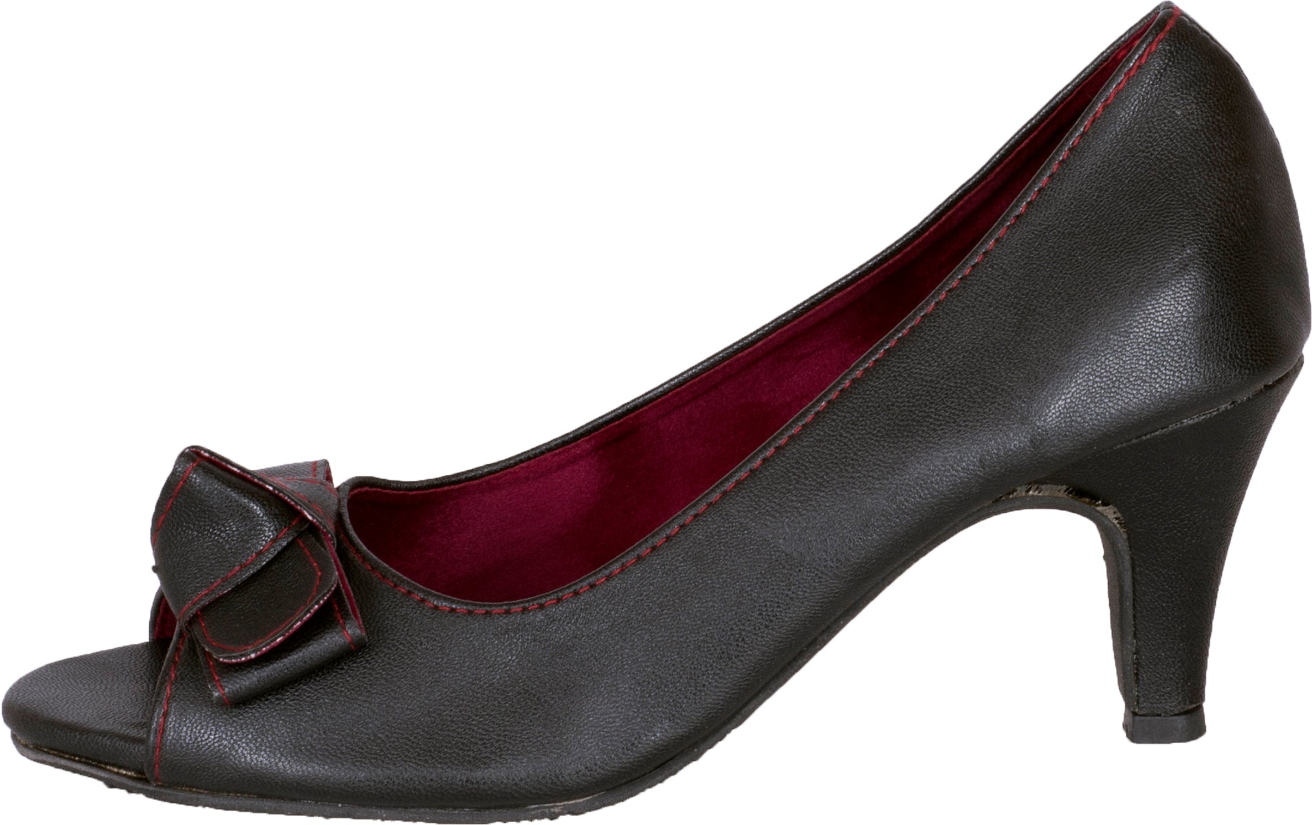 Cute_Retro_SCHLEIFE_Vintage_BOW_Pumps_Classic_PEEP_TOES_Schuhe-2