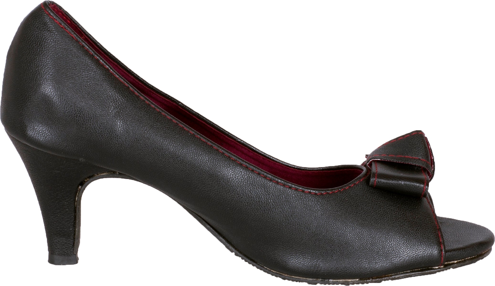 Cute_Retro_SCHLEIFE_Vintage_BOW_Pumps_Classic_PEEP_TOES_Schuhe-3