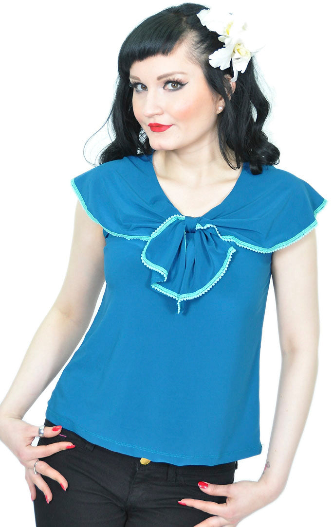 Cute_SAILOR_COLLAR_Knot_Volant_Basic_SHIRT_TopPhr8flQ9yd7Ln