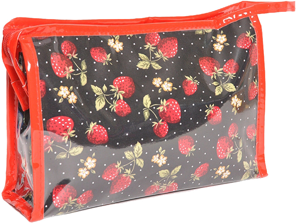Cute_STRAWBERRY_Polka_Dots_Kosmetik_Tasche_-_Schwarz_Rot