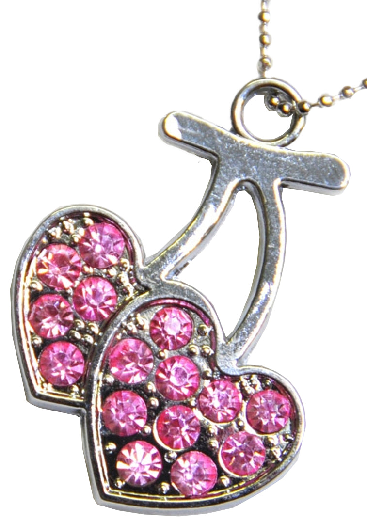 Cute_Strass_CHERRY_HEARTS_Halskette_rosa