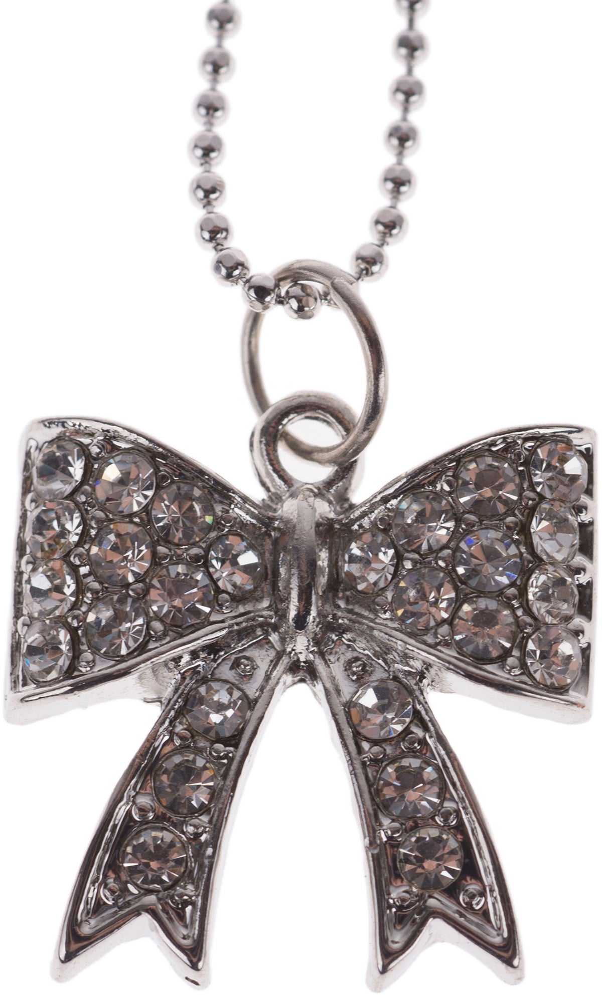 Cute_TRAUDI_Vintage_SCHLEIFE_Glitzersteine_Bow_HALSKETTE_Necklace-1