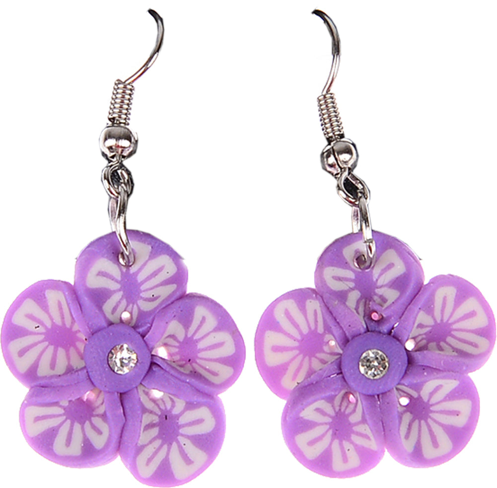 Cute_Tiki_FLOWER_Blueten_Strass_Ohrhaenger_lila