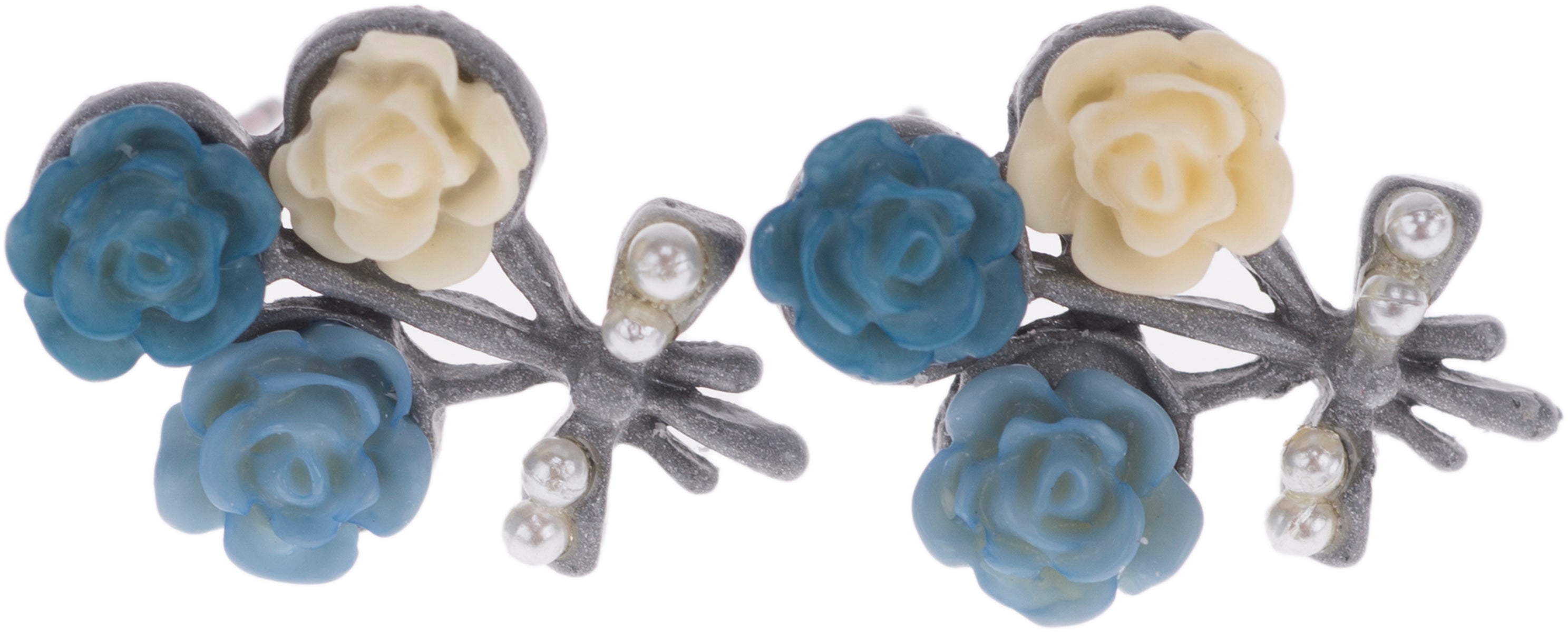Cute_VERENA_Rose_BOUQUET_Bow_FLORAL_Vintage_OHRSTECKER-1
