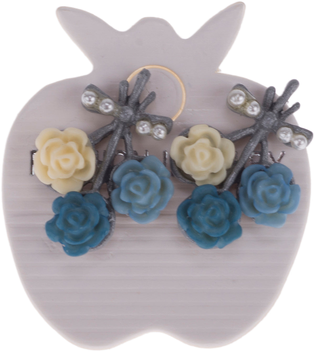 Cute_VERENA_Rose_BOUQUET_Bow_FLORAL_Vintage_OHRSTECKER-2