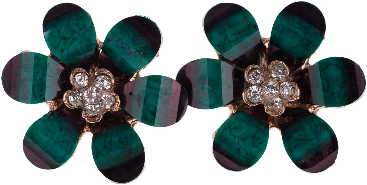 Cute_VIKTORIA_Flower_BLUMEN_Glitzersteinchen_Vintage_OHRSTECKER-3KBhVUMX3d7OMs