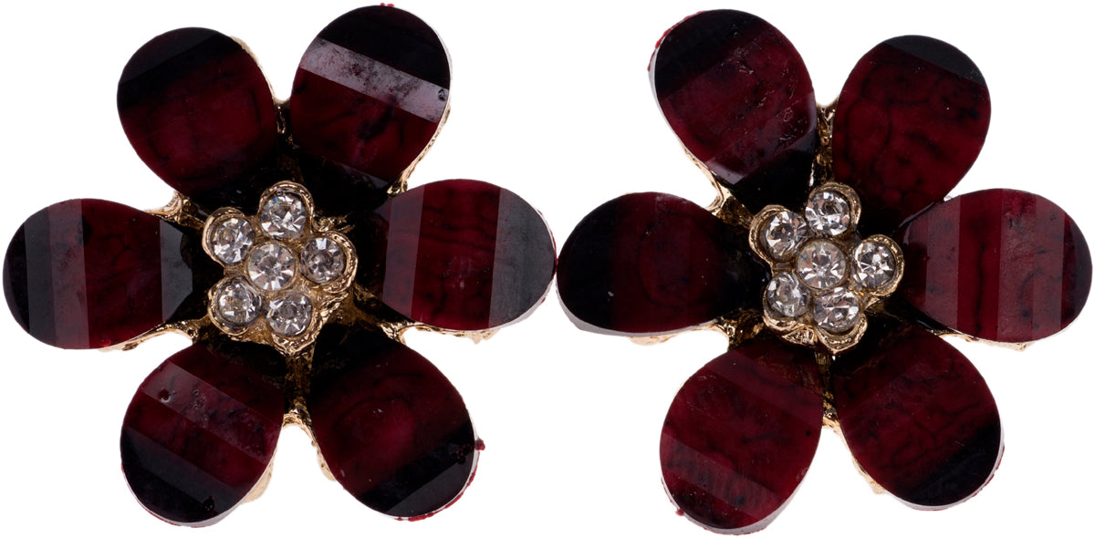 Cute_VIKTORIA_Flower_BLUMEN_Glitzersteinchen_Vintage_OHRSTECKER_-1lLyvExZdBVlEg