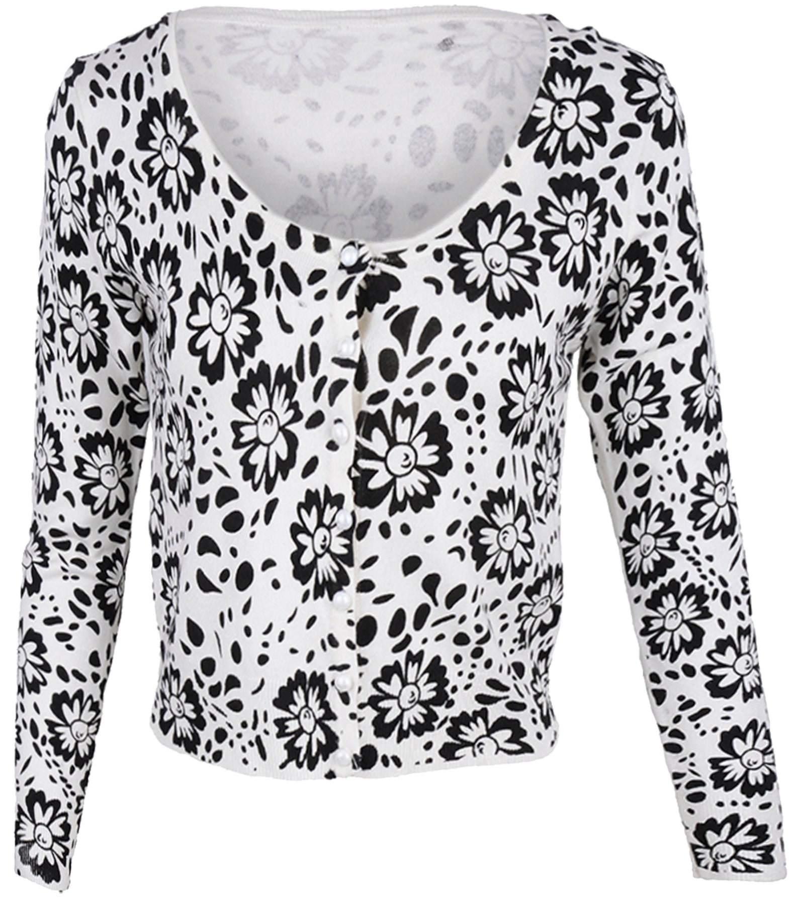 Cute_VINTAGE_Flower_Round_Neck_Strickjacke_CARDIGAN_-_Schwarz_killer_kirscheASdpuzQHgzdPz