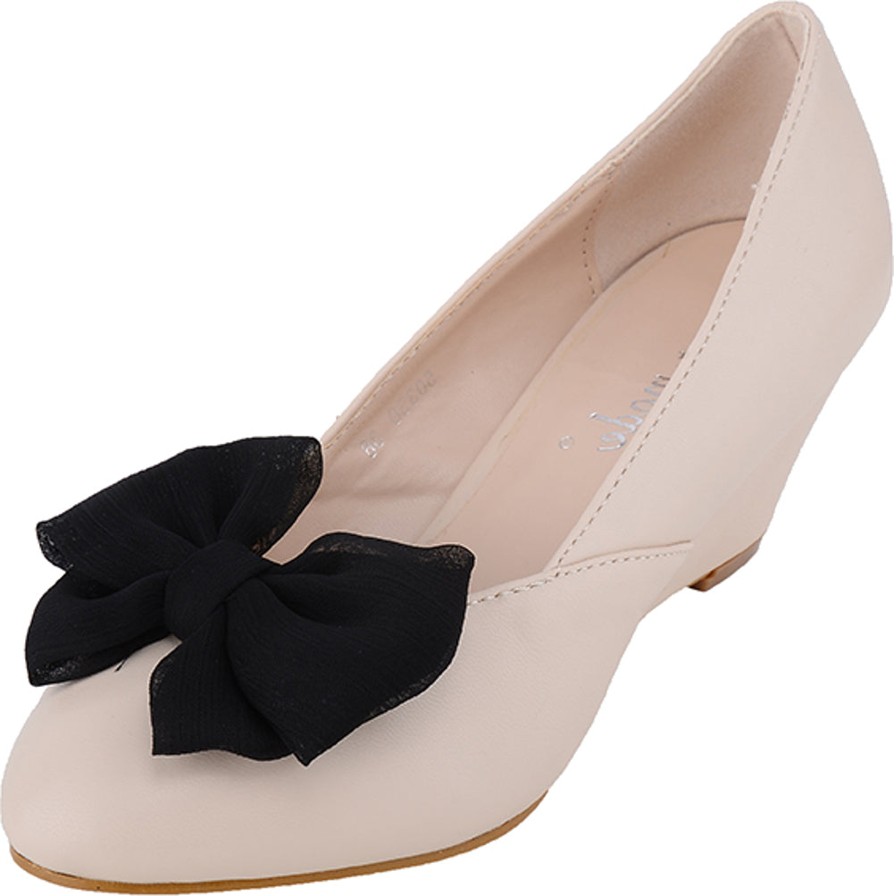 Cute_Vintage_BOW_50s_Schleifen_Keilabsatz_WEDGES_-_Beige
