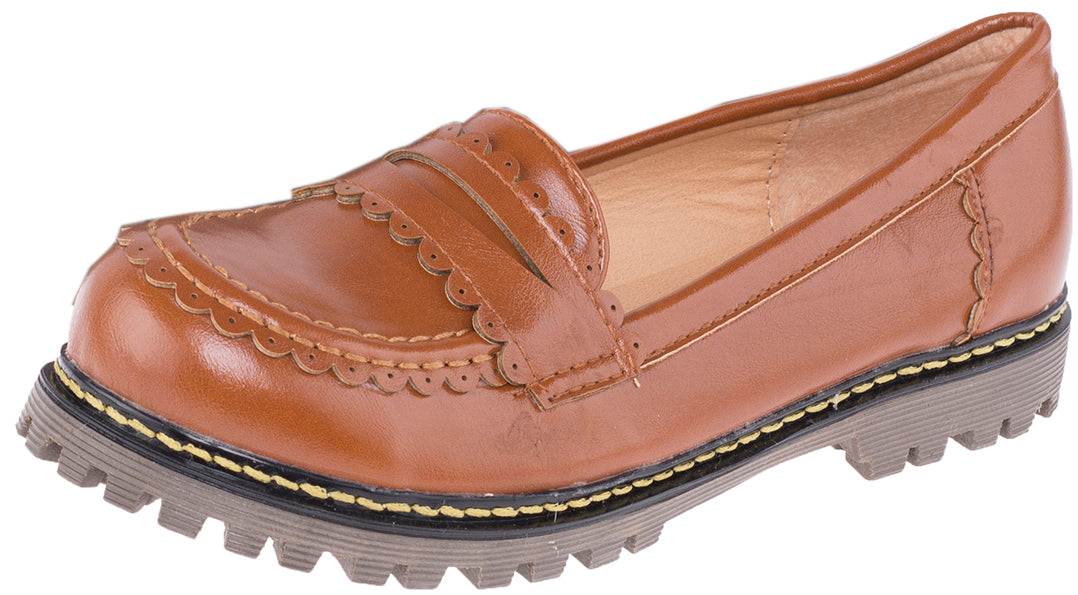 Cute_Vintage_BROGUE_Budapester_RETRO_Slip-Ons_Schuhe_-_Braun