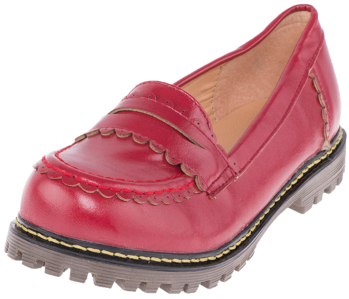 Cute_Vintage_BROGUE_Budapester_RETRO_Slip-Ons_Schuhe_rot