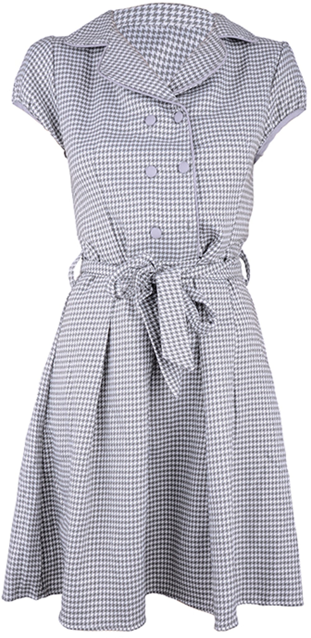 Cute_Vintage_DOGTOOTH_Retro_Swing_DRESS_Kleid_grau