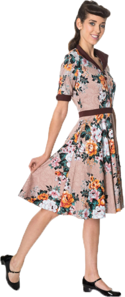 Dancing_Days_ADALYN_Vintage_FLORAL_Blumen_V-Neck_SWING_DRESS_Kleid-2