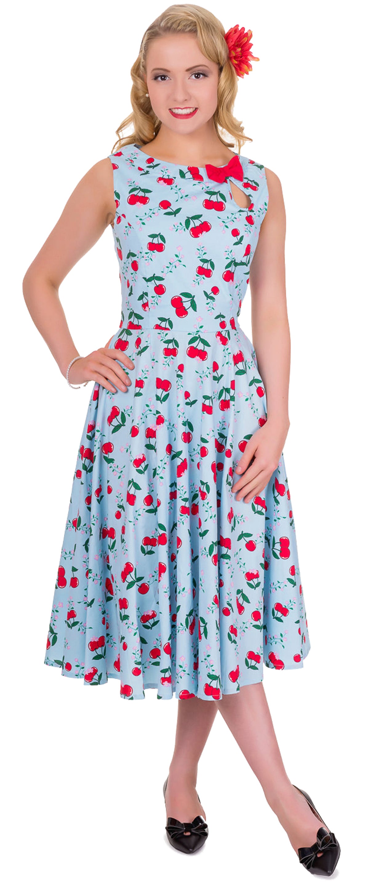 Dancing_Days_BLINDSIDE_Cherry_Kirschen_Bow_Retro_Swing_Dress_KLEIDkM4USnYYbbzLd