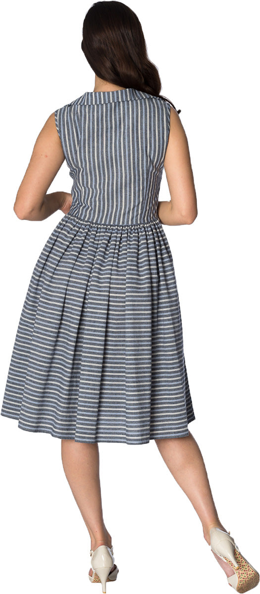 Dancing_Days_BRIGHTON_PIER_Vintage_Striped_STREIFEN_Collar_Retro_Dress_KLEID-3