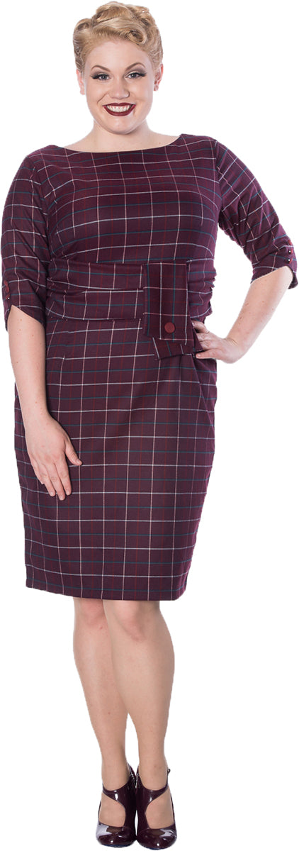 Dancing_Days_CARLITA_Vintage_TARTAN_Pencil_Dress_KLEID_Plus_Size_Lila-1