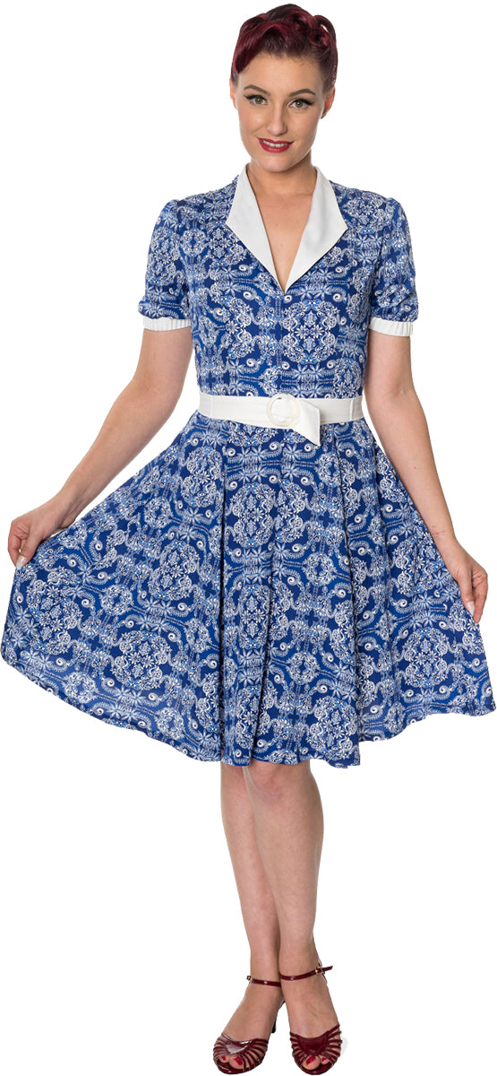 Dancing_Days_CELESTIAL_Floral_PAISLEY_Vintage_V-NECK_Swing_Dress_KLEID-1
