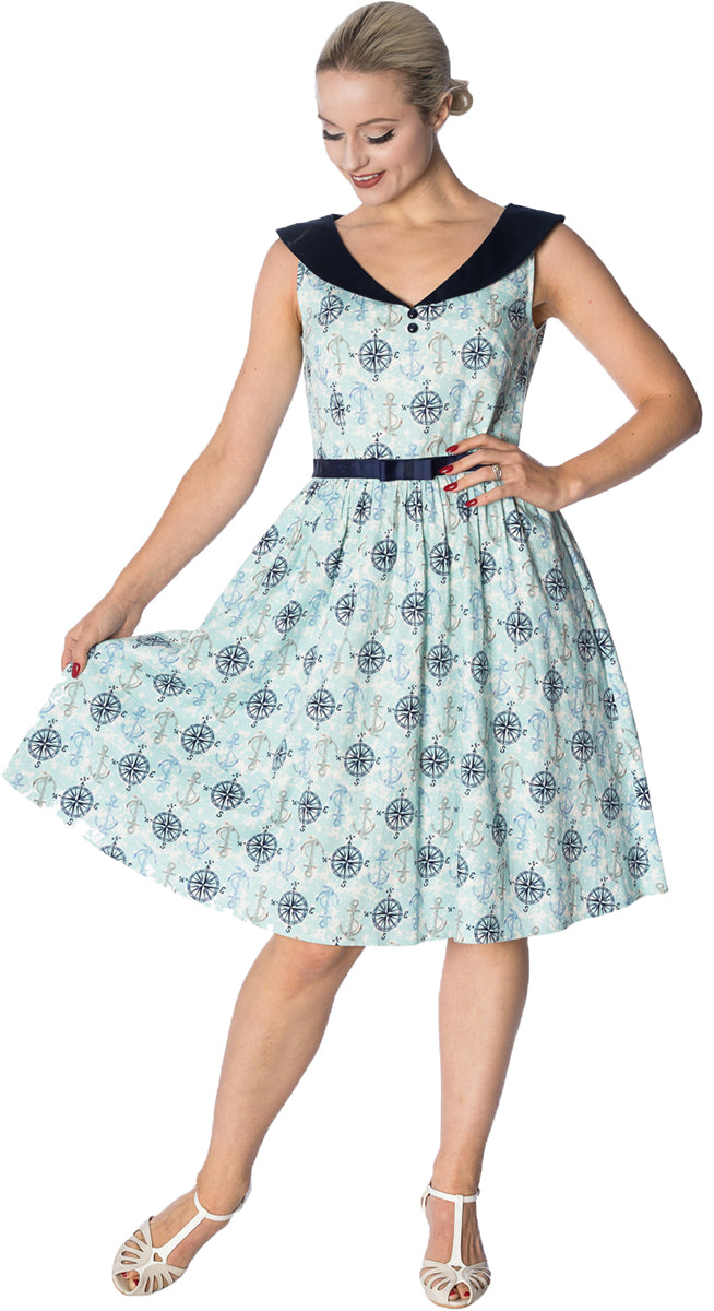 Dancing_Days_COMPASS_Vintage_SAILOR_Anchor_Dress_KLEID_Plus_Size-1
